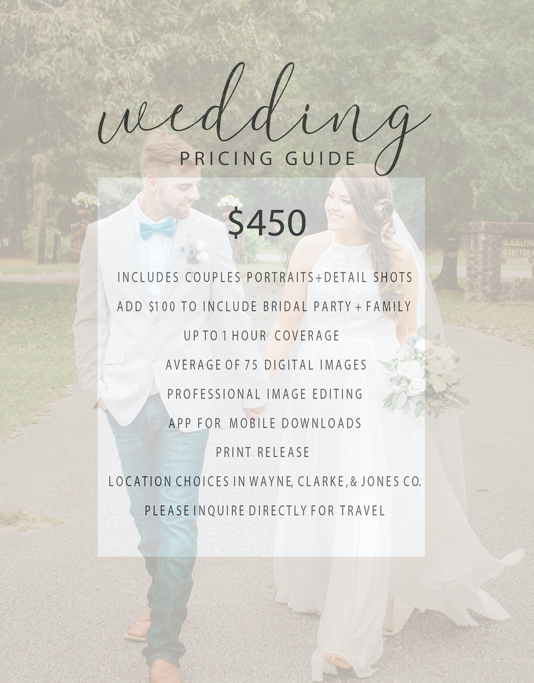 WEDDING pricing2021